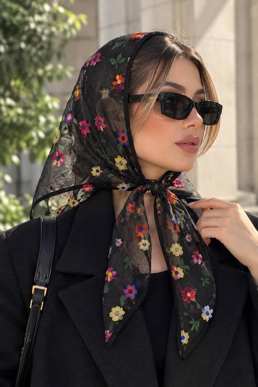 مینی اسکارف توری بابونه کد487